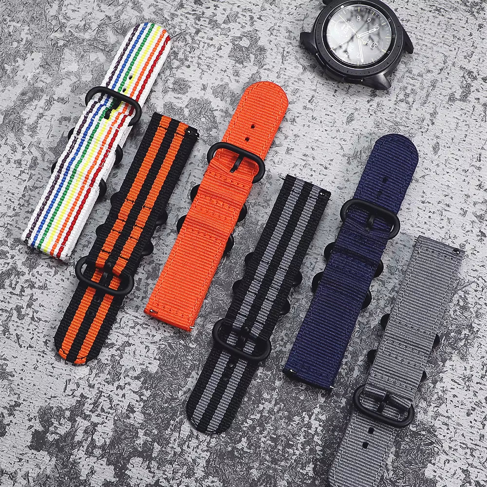 20Mm 22Mm Watch Strap for Watch 7/4/6/Classic/5 Pro/Gear S3/Amazfit Nylon Loop Bracelet Huawei GT 2E/3/Pro/4 Band