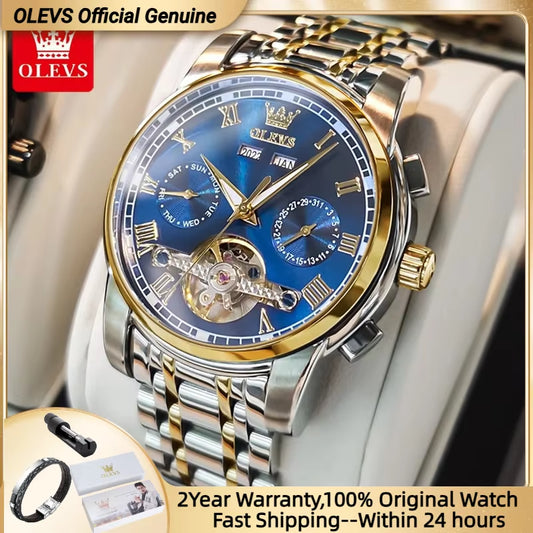 Mechanical Watches Automatic Watch Men Stainless Steel Waterproof Luminous Watch for Men Luxury TOP Brand Wristwatch