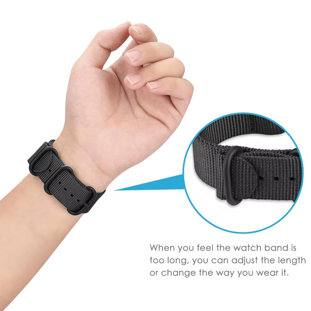 20Mm 22Mm Watch Strap for  Watch 7/4/6/Classic/5 Pro/Gear S3/Amazfit Nylon Loop Bracelet Huawei GT 2E/3/Pro/4 Band