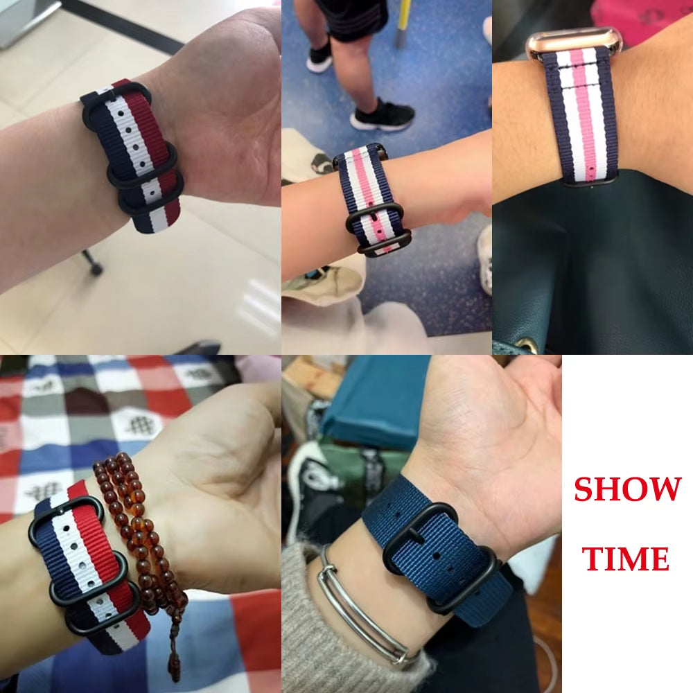 20Mm 22Mm Watch Strap for  Watch 7/4/6/Classic/5 Pro/Gear S3/Amazfit Nylon Loop Bracelet Huawei GT 2E/3/Pro/4 Band