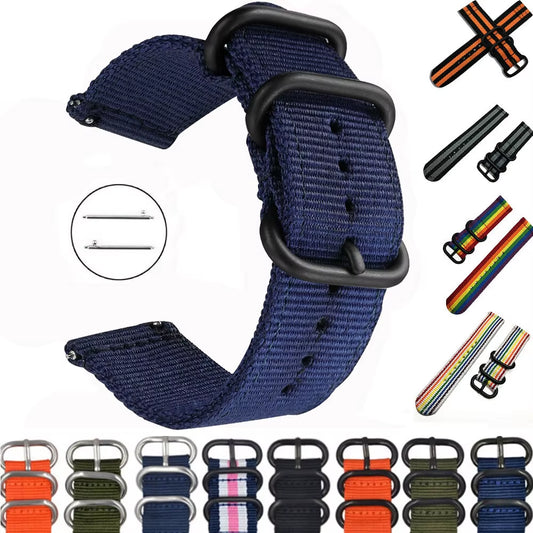 20Mm 22Mm Watch Strap for  Watch 7/4/6/Classic/5 Pro/Gear S3/Amazfit Nylon Loop Bracelet Huawei GT 2E/3/Pro/4 Band