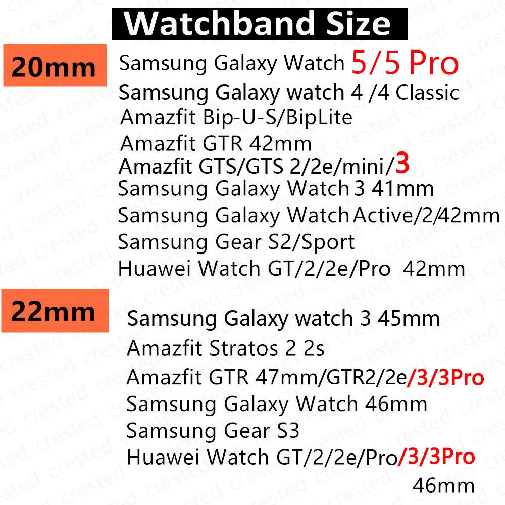 20Mm 22Mm Watch Strap for  Watch 7/4/6/Classic/5 Pro/Gear S3/Amazfit Nylon Loop Bracelet Huawei GT 2E/3/Pro/4 Band